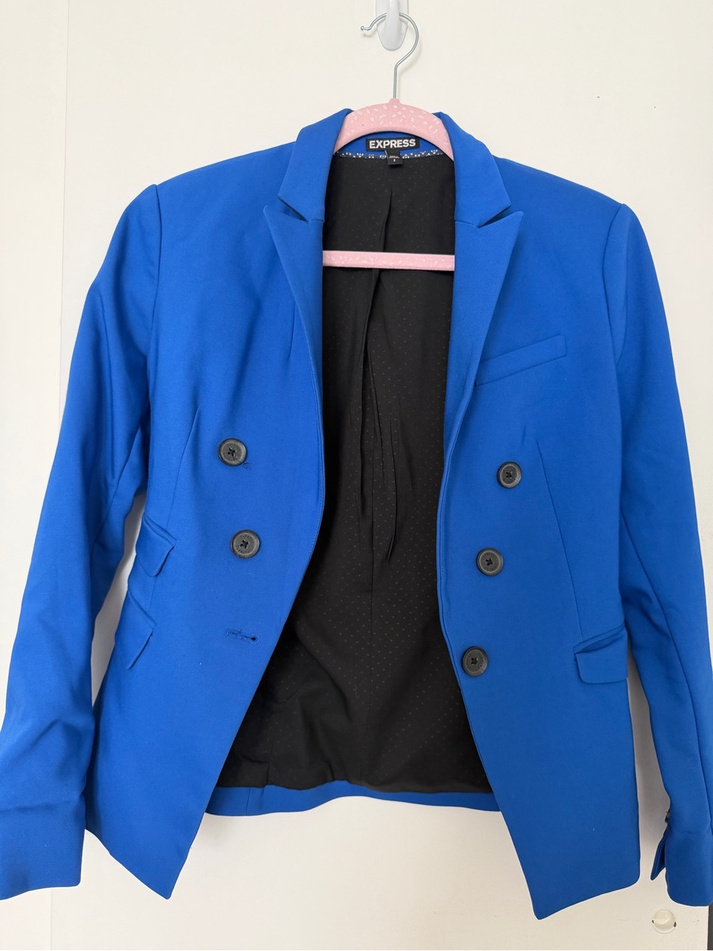 EXPRESS Women's Cobalt Double-Breasted Blazer